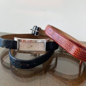 Pandora double oblong strap watch